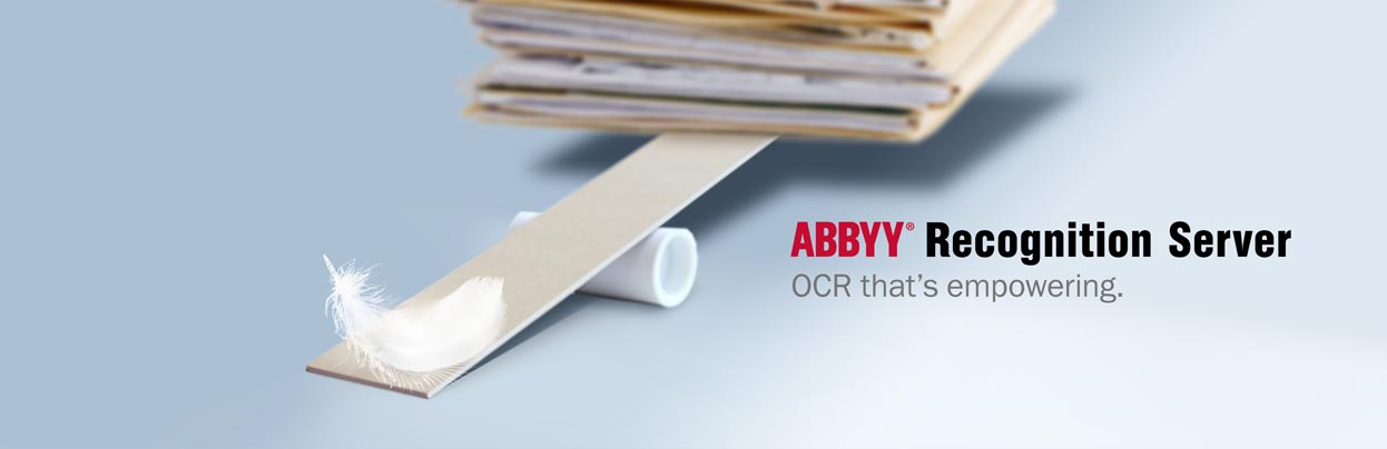 Banner for ABBYY Recognition Server - OCR that's empowering