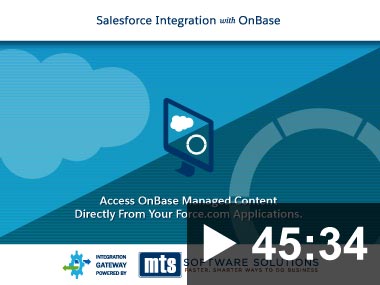 Thumbnail image for Webinar: Salesforce Integration with OnBase for Higher Education 2019-08-29