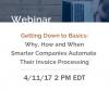 Banner rectangle for Webinar: Getting Down to Basics - Why, How and When Smarter Companies Automate Their Invoice Processing